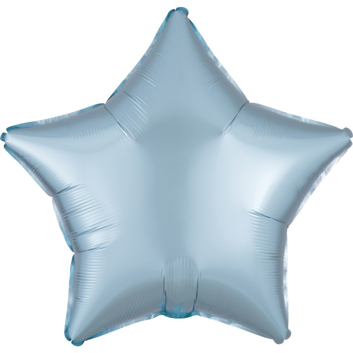Folieballon onbedrukt pastel blauw ster