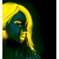 fluo neon makeup geel blacklight schmink