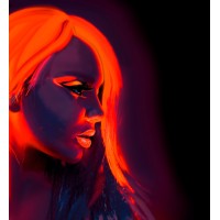 fluo neon makeup oranje blacklight schmink
