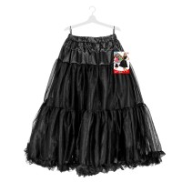 lange zwarte Petticoat deluxe carnaval