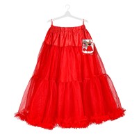 lange rood Petticoat deluxe carnaval