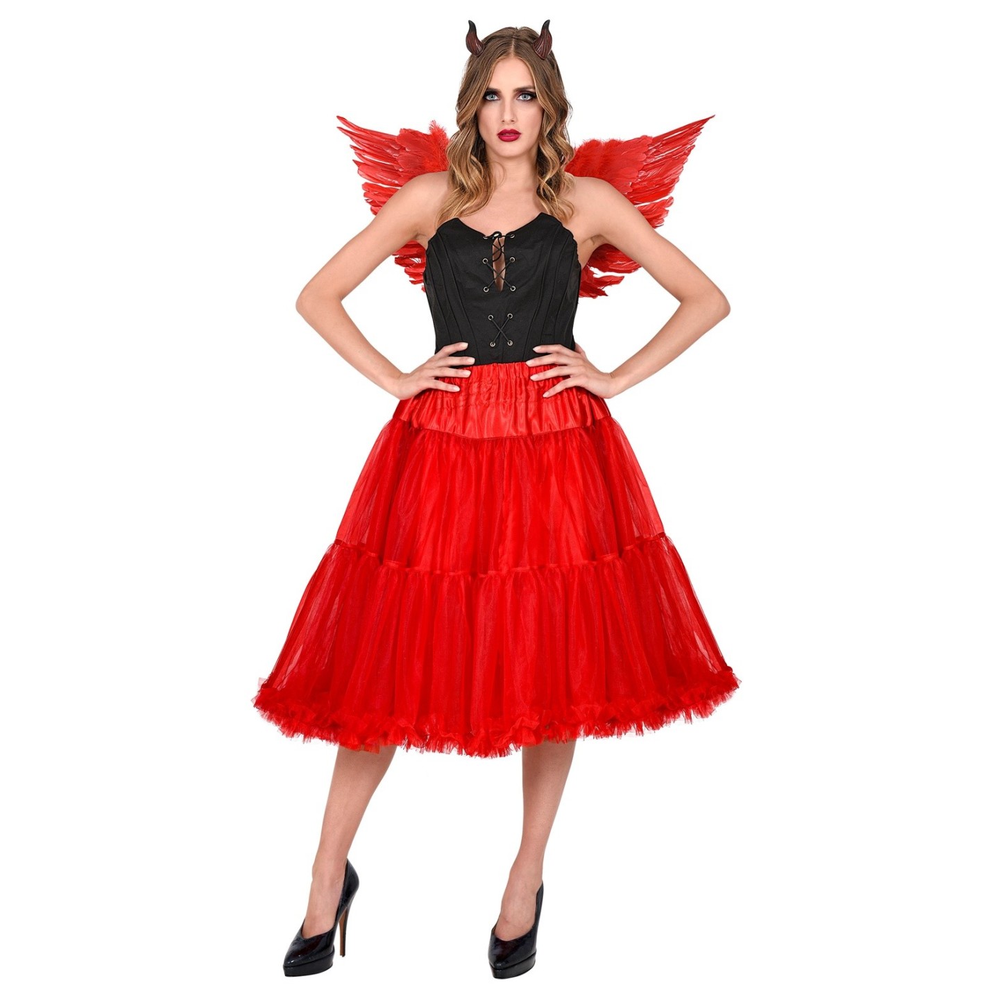 NieuwZeeland bespotten Orkaan Rode petticoat deluxe 65 cm | Jokershop.be - Feestwinkel