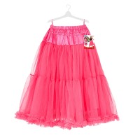 lange Petticoat roze carnaval onderrok
