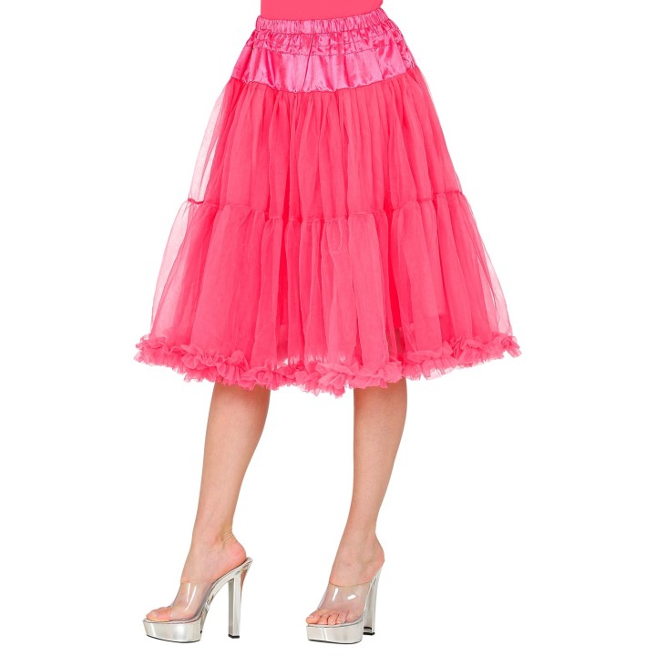 lange Petticoat roze carnaval onderrok