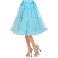 lange Petticoat lichtblauw blauw carnaval onderrok