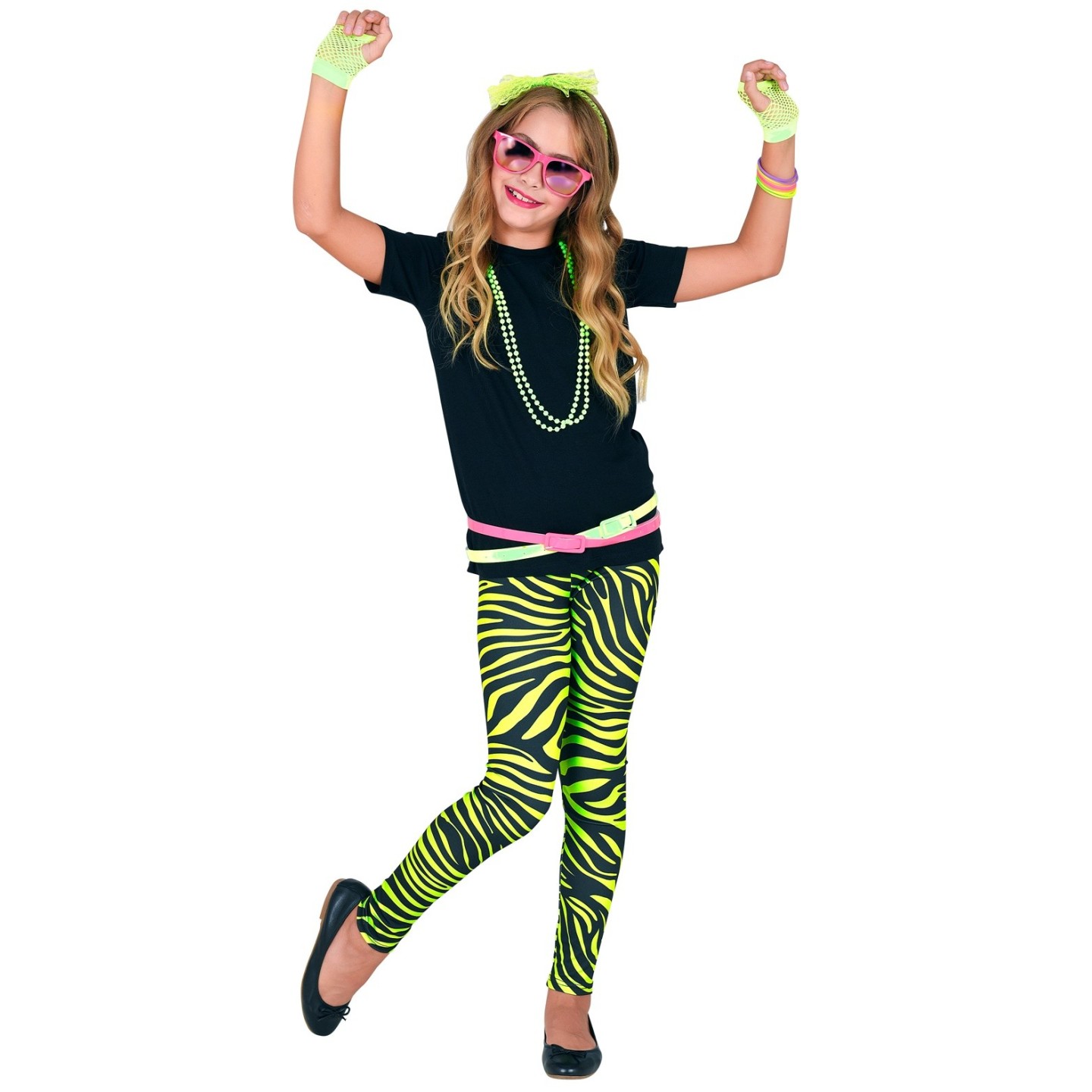 Neon 80's groen kind| Jokershop.be - Foute kleding