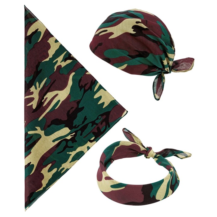 camouflage leger bandana sjaaltje carnaval