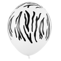 Ballonnen Zebra print 30cm 10 stuks