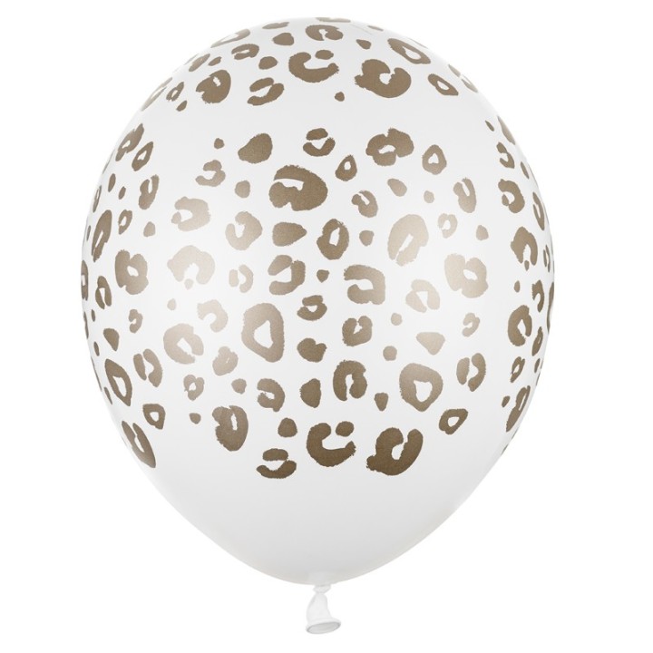 ballonnen cheetah dieren print wit