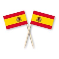 Cocktail prikkers Spanje vlaggetjes 