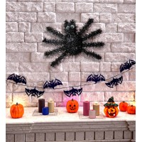 Halloween muurdecoratie zwarte spin versiering