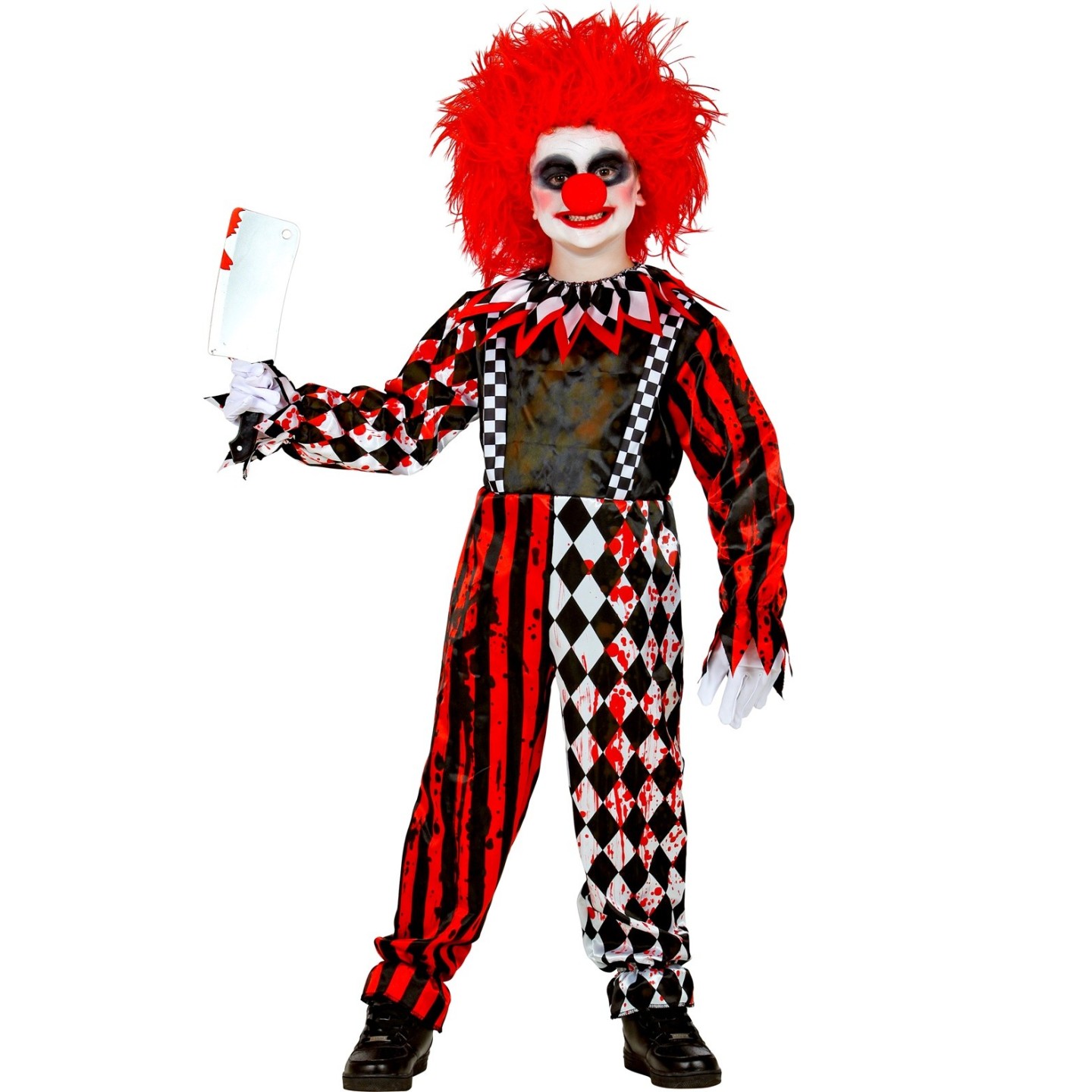 Horror clown kostuum kind Griezelig met Halloween