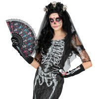 zwarte bruidssluier halloween accessoires dia muertos
