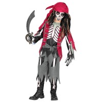 Piraten skelet kostuum kind 
