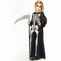 skelet jurk kind halloween kostuum meisjes