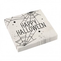 Halloween servetten spinnenweb 16st