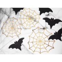 halloween decoratie spinnenweb goud