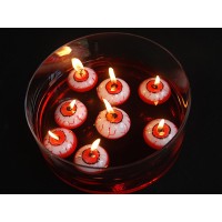 Halloween kaarsen drijvende oogbol tafeldecoratie
