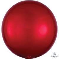 Folieballon onbedrukt orbz rood rond