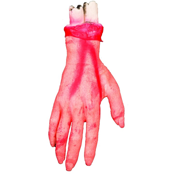 Afgehakte hand met bloed Halloween