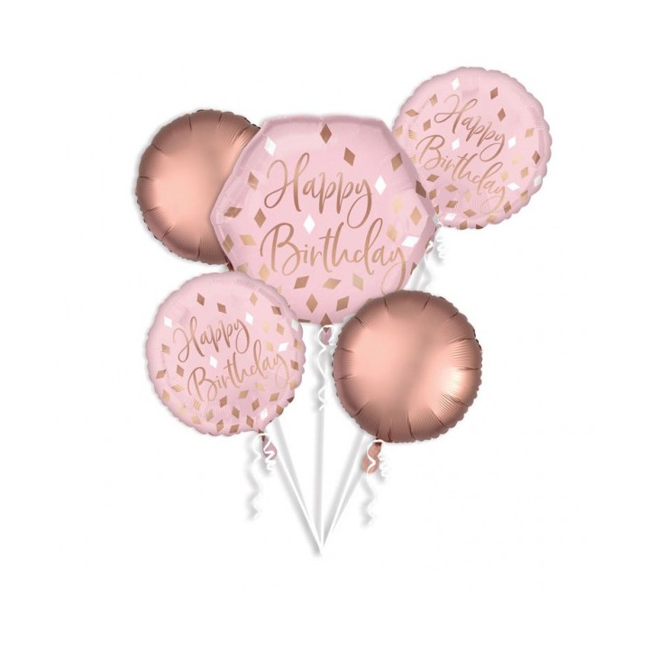 Folieballon boeket verjaardag Happy birthday