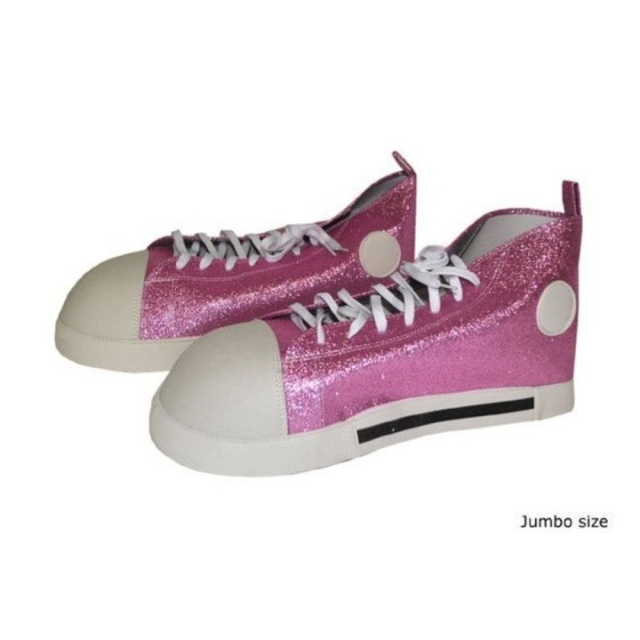 grote clown schoenen basket roze sneakers