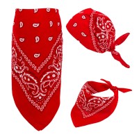 Rode boeren zakdoek Cowboy sjaaltje 55cm