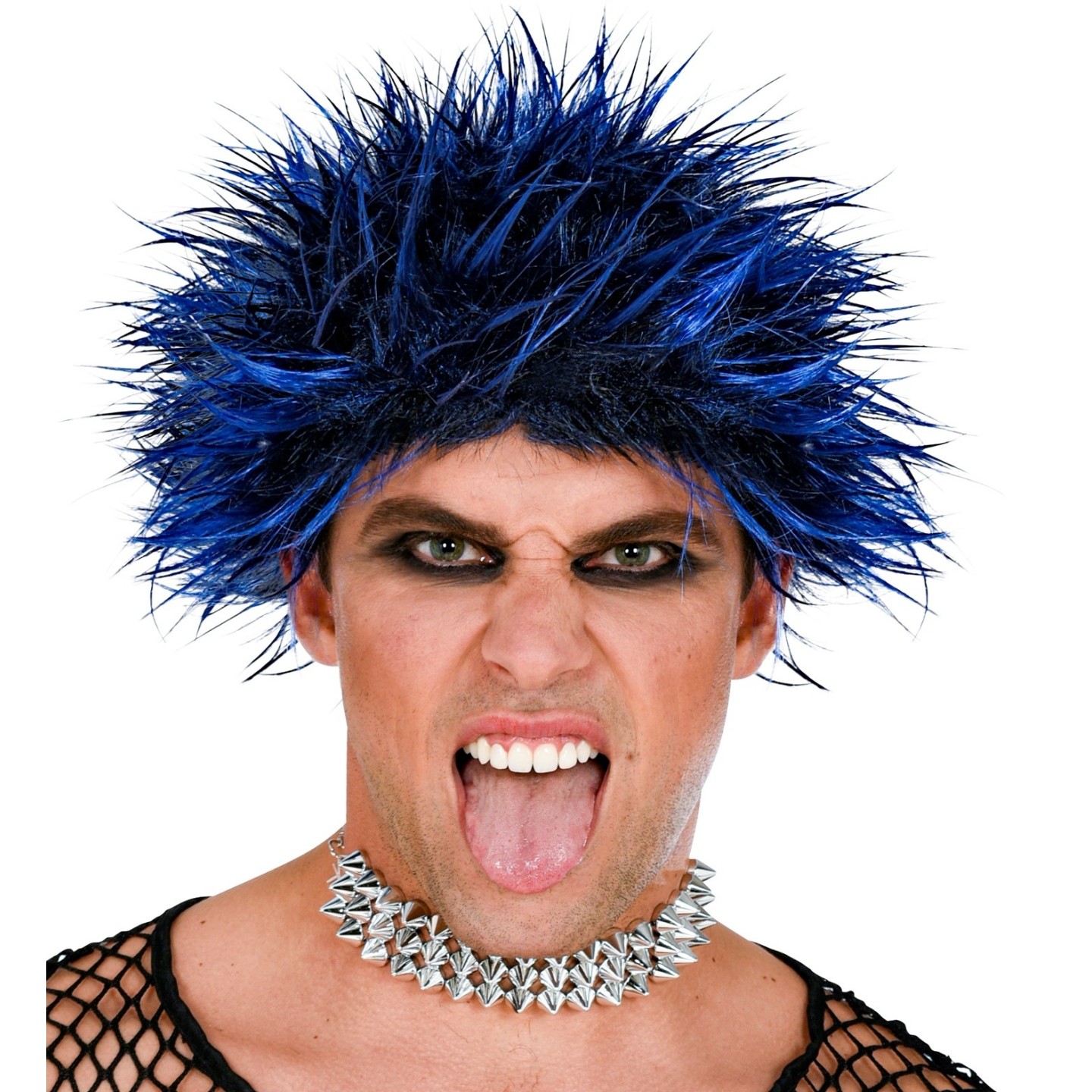 beha Ban verdrietig Blauwe pruik punker| Jokershop.be - Feestpruiken
