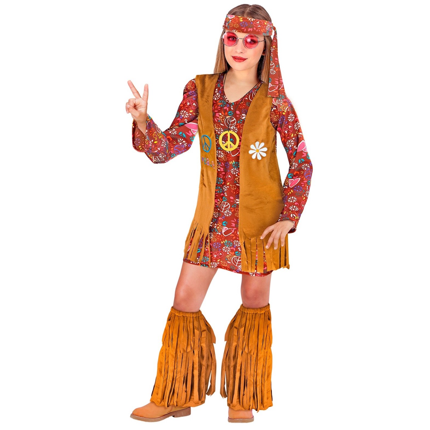 bak stel voor Tropisch Hippie kostuum kind bruin| Jokershop.be - Jaren 60 kleding