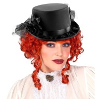 Burlesque hoedje Mini hoedje met tule
