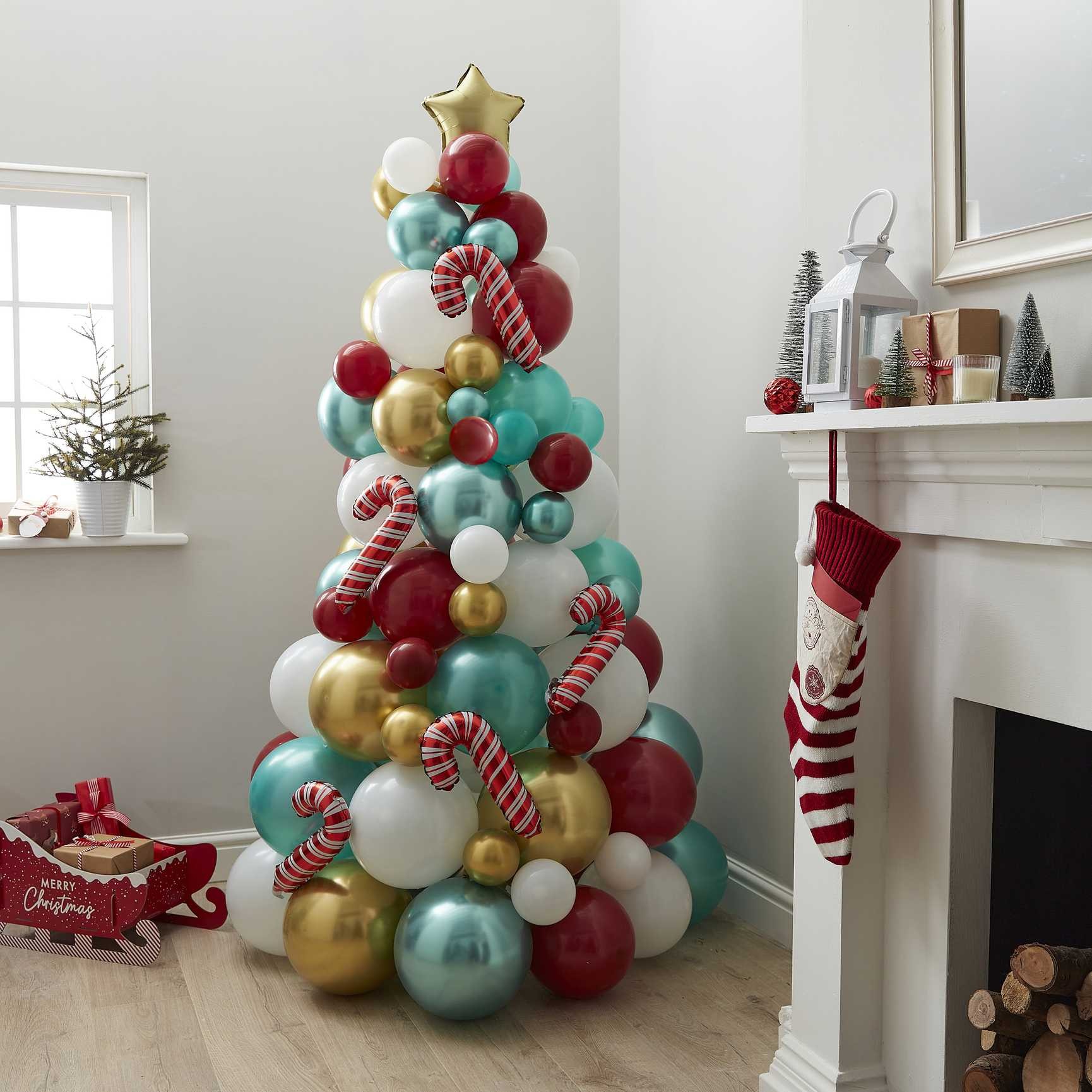 Vet weekend Belangrijk nieuws DIY Ballonnen kerstboom zuurstok | Jokershop.be -Kerstversiering