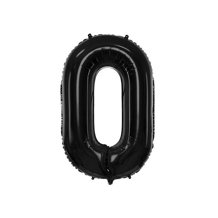 grote Cijfer ballon cijfer 0 zwart
