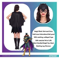 Batgirl kostuum dames jurkje superhelden pakje