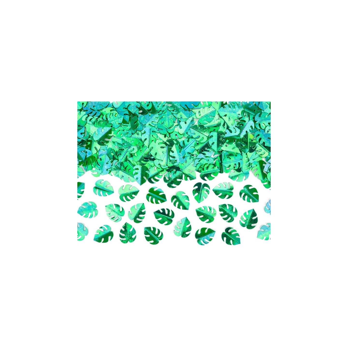 tafel confetti palmblaadjes groen strooiconfetti