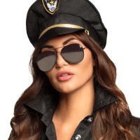 partybril politie pilotenbril spiegelglas