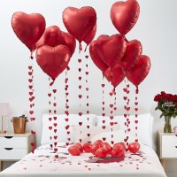 Photo booth achtergrond valentijn rode hartjes