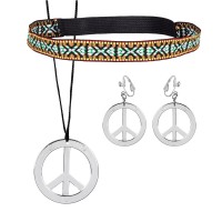 Hippie accessoires verkleed setje 3-dlg