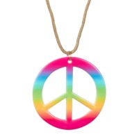 Hippie bril hoofdband oorbellen peace ketting