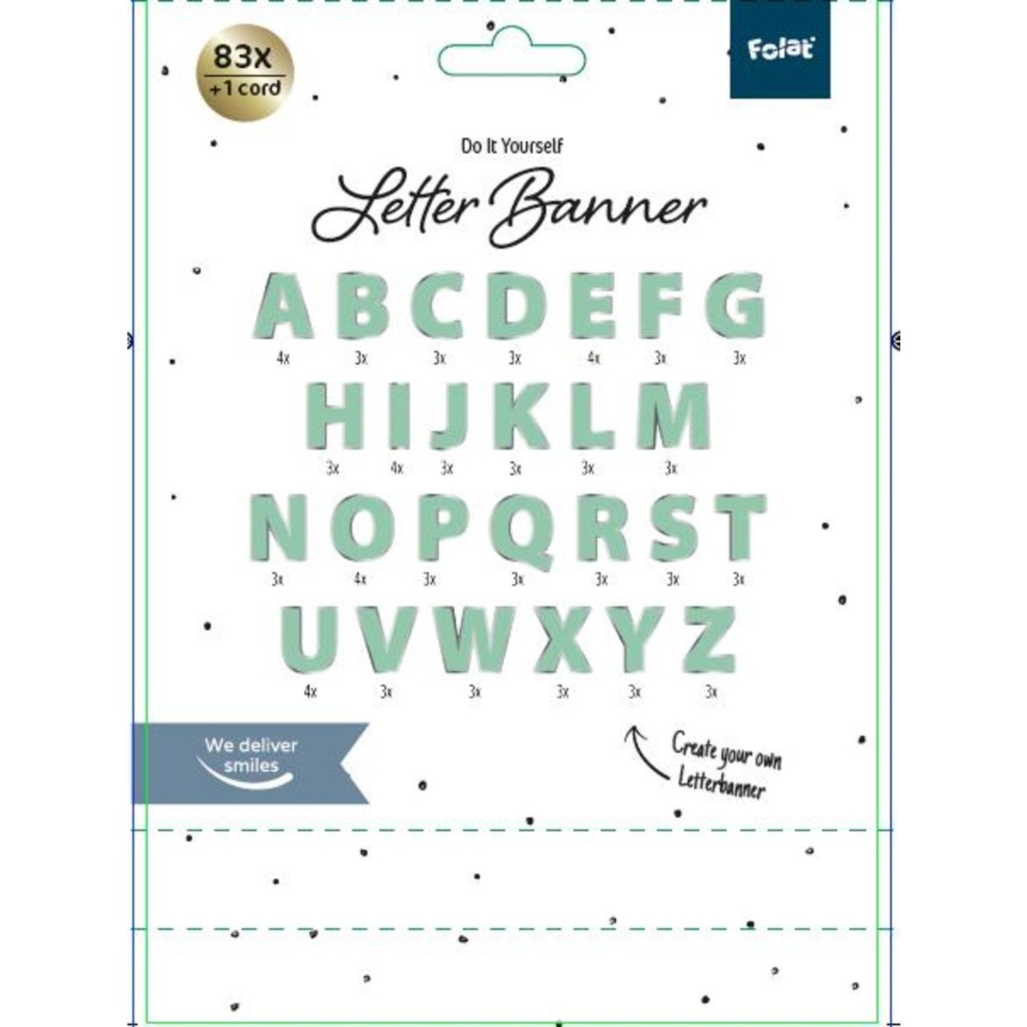 Formuleren plek Luchtvaartmaatschappijen Letter slinger kit groen alfabet| Jokershop.be - Feestversiering