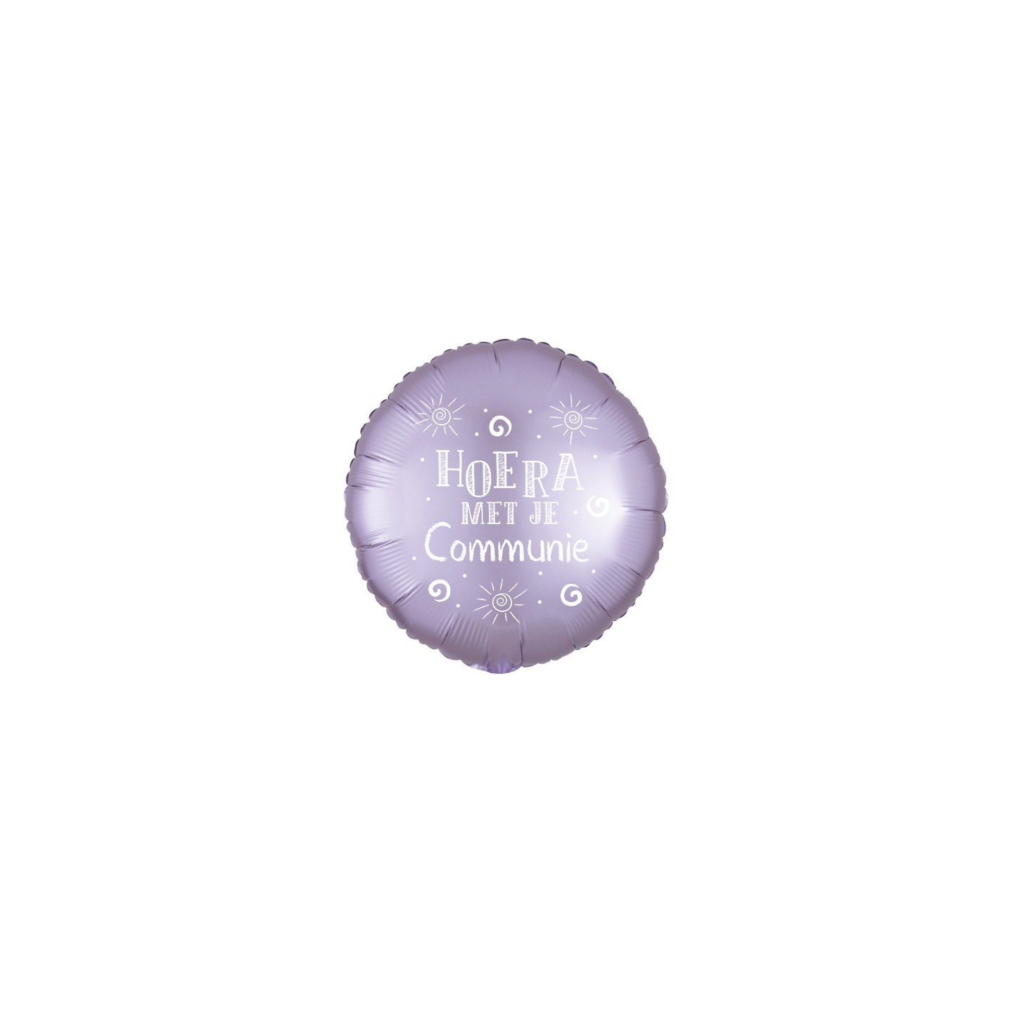 folieballon Communie pastel lila ballon versiering