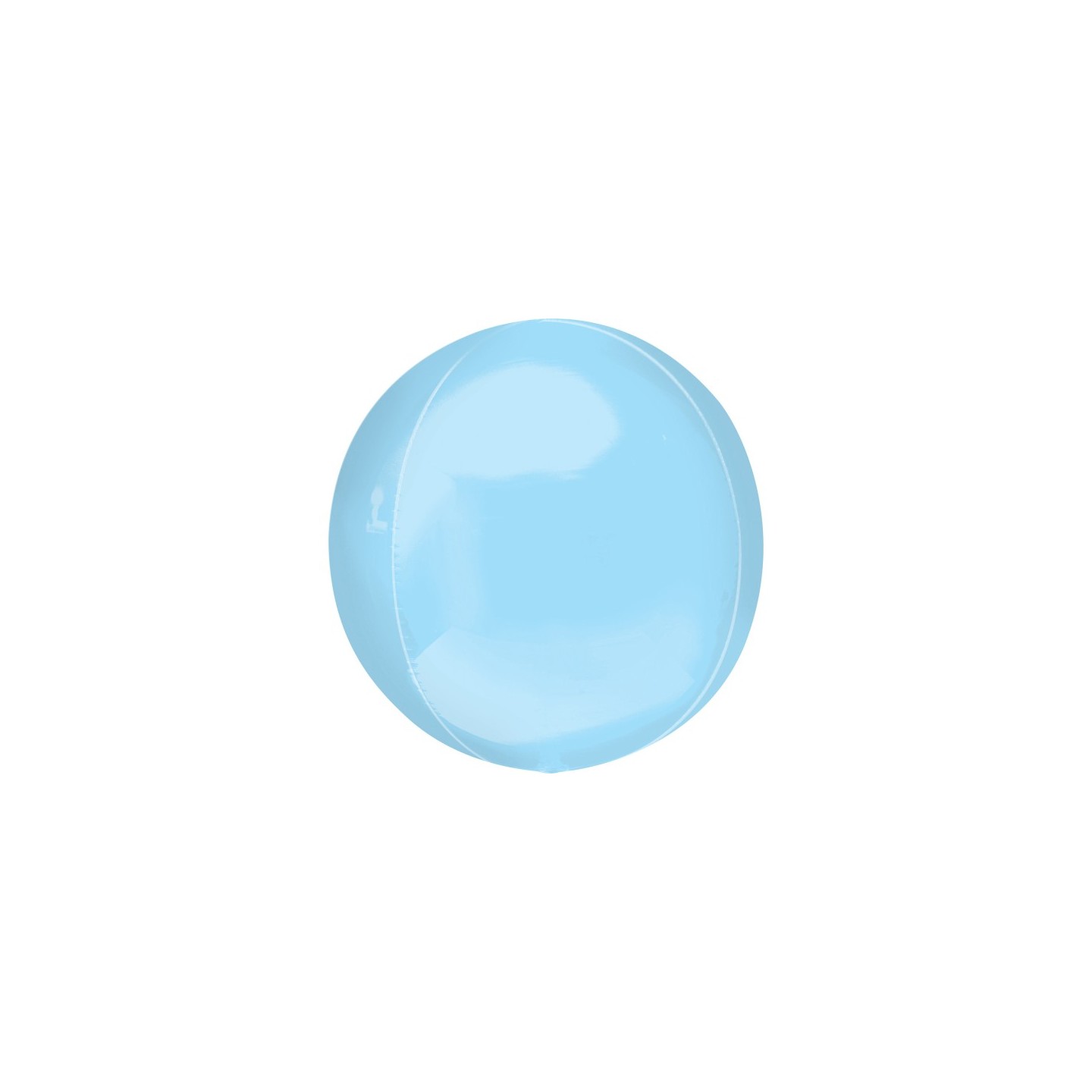 Folieballon onbedrukt orbz pastel blauw rond