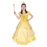 Prinsessenkleed Bella kind geel