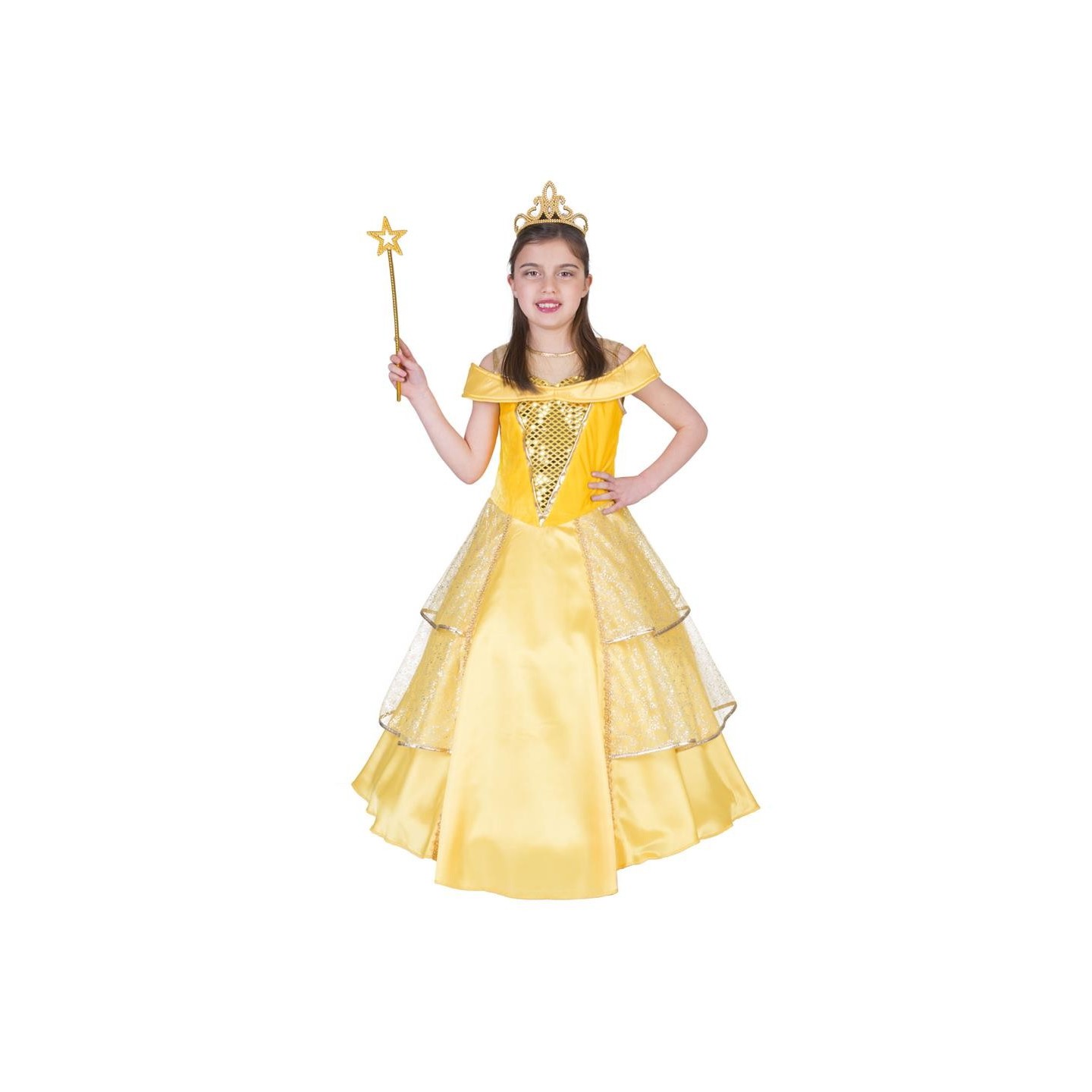 Hollywood opleiding Zeldzaamheid Prinsessenkleed Belle geel kind| Jokershop.be