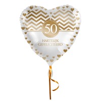Folie ballon 50 jaar hartelijk gefeliciteerd