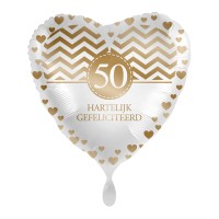 Folie ballon 50 jaar hartelijk gefeliciteerd