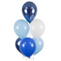 Helium ballonen tros blauw (6 ballonnen)