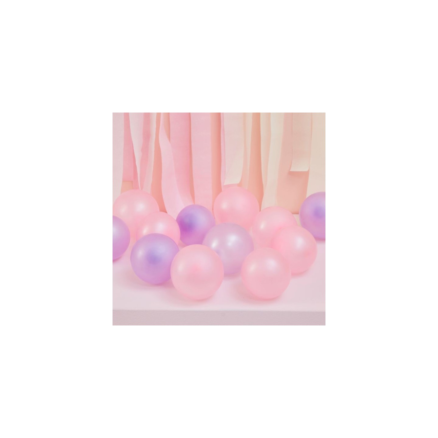 pastel mini ballonnen mix  latex roze lila12cm