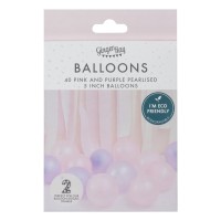 pastel mini ballonnen mix  latex roze lila12cm
