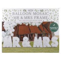 DIY ballon mozaiek letter frame decoratie Mr&Mrs