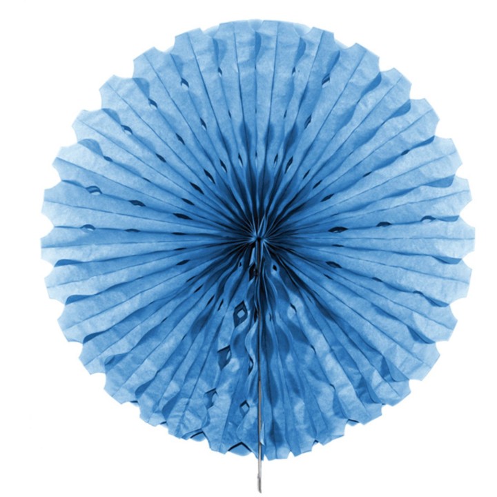 Honeycomb Fan Papier Blauw 45cm